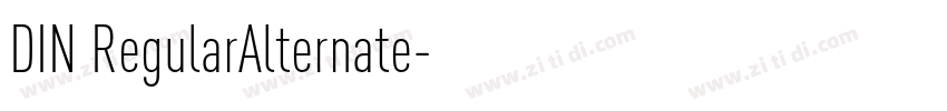 DIN RegularAlternate字体转换